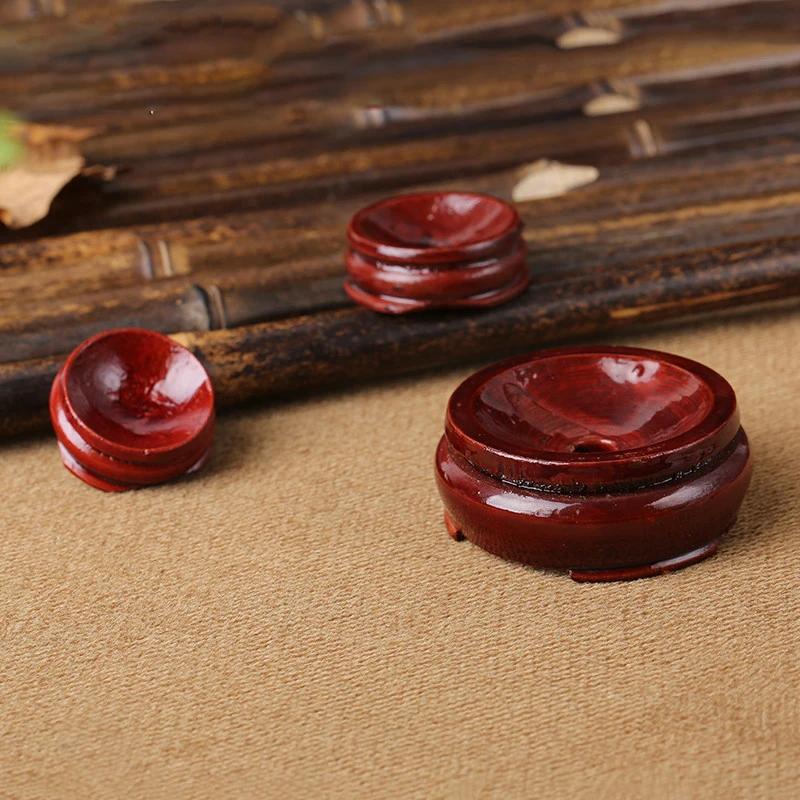 Natural Wooden Crystal 1Pcs Retro Ball Base Durable Pest Control Collection Home Decor Sphere Stand Bracket Holder Decoration