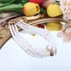 Triple Layer Temperament Pearl Rhinestones Jewelry Accessories Korean Style Choker Women Necklace