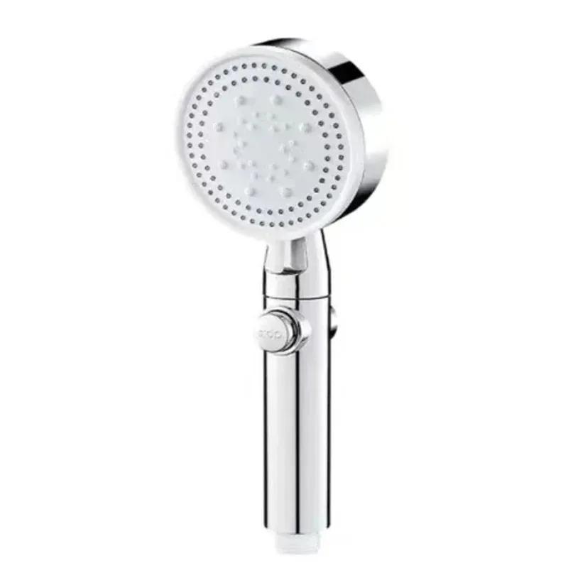 5 Adjustable Modes Shower Head High Pressure Bathroom Accessories Showerheads with Hose Water Saving One-Key Stop Spray Nozzle