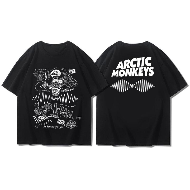 Arctic Monkeys Band Short-sleeved - Men's and Women's Summer British Alternative Rock Shirt - Pure Cotton Lightweight Style