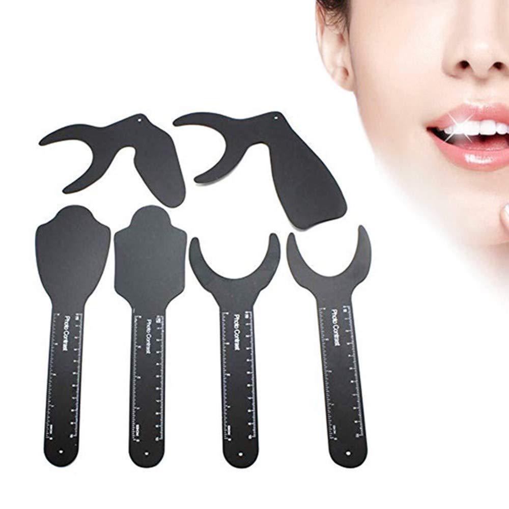 PROTECTOR 6 Pcs Dental Contraster Intraoral Photographic Dental Black Background Board Dental Photo Contrast Kit