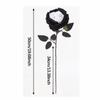 Black Silk Roses Bouquet with Stems for Halloween Party Decorations and Table Centerpieces Artificial Flowers for Home
