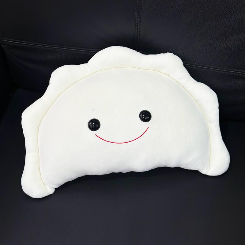 Cute Polish Dumplings Plush Toy Delicious Food Pillow Bedhead Sofa Bedroom Cushion Dormitory Bed Backrest Gift For Friend