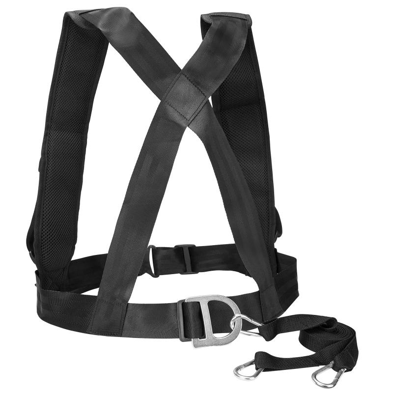 Durable Tire Sled Harness Pull Harness Fitness Resistance Training - Adjustable Padded Shoulder Strap