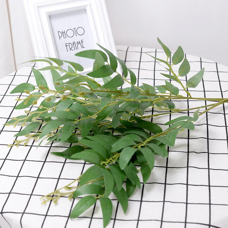 Simulated Willow Leaf Multicolor Artificial Green Plant Hotel Home Decoration