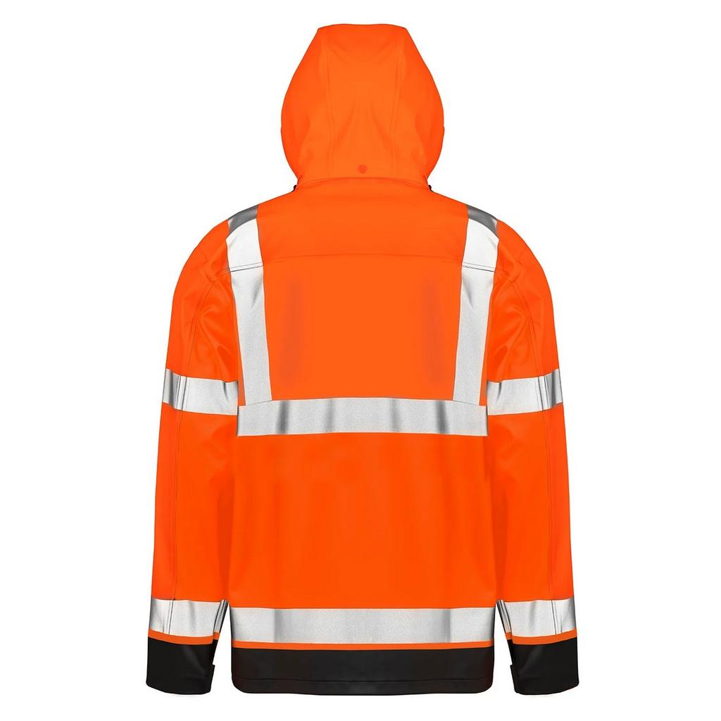 Result Genuine Recycled Men's Prism Hi-Vis Heavy Duty Hooded Jacket
