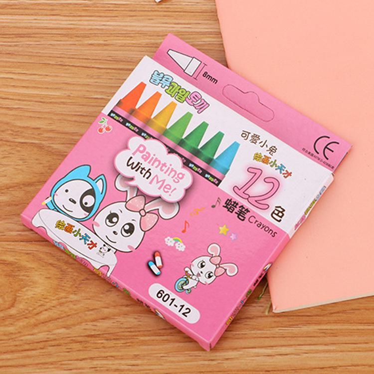 Creative Student Crayon Set - 8, 12, or 24 Colors - Cute Children's Coloring Crayons