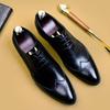 Fashion High Quality Handmade Oxford Dress Shoes Men Genuine Cow Leather Suit Shoes Footwear Wedding Formal Italian Shoes Hot Size 37-46