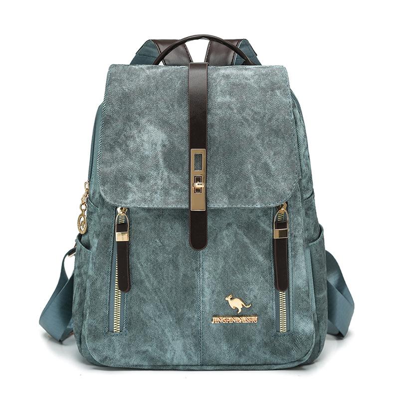 Schoolbag Backpack Women's 1011 New Korean Version Simple Fashion Backpack Commuting Trendy with Large Capacity Shoulder Leisure Bag