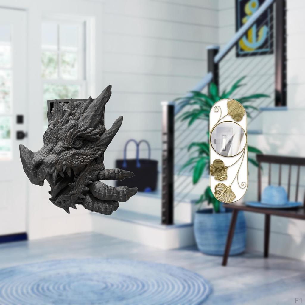 Decorative Dragon Bookend Book Stopper Support for Bookshelf Home Decor Wall Mirror Living