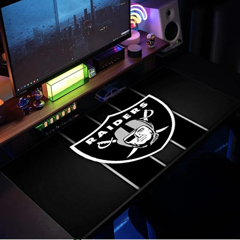 Raiders Team Logo Design mouse pad, rubber base, esports desk mat, mouse pad for gamers and office use, gaming desk , easy to clean mat