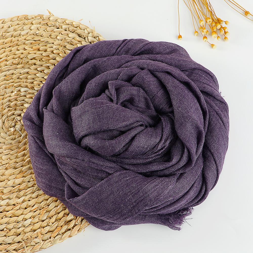New Big Size Cotton Linen Hijab Scarf Women Muslim Shawls Soft Headscarf Wraps Solid Headband Bandana Bufandas Foulard 190*100cm