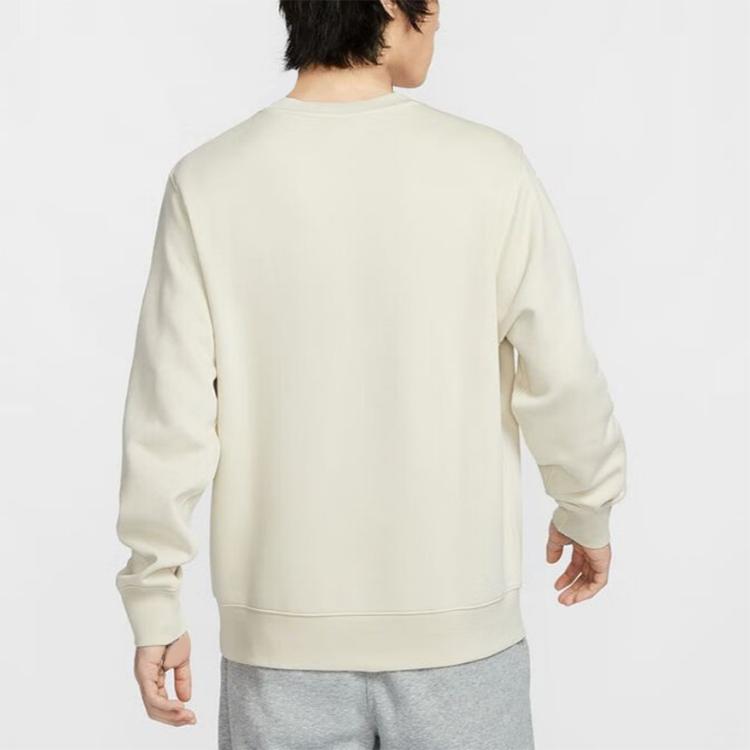 Nike Sportswear Casual Crewneck Pullover Letter Long Sleeve Sweatshirt Men Sweatshirt Light-Khaki HJ2174234