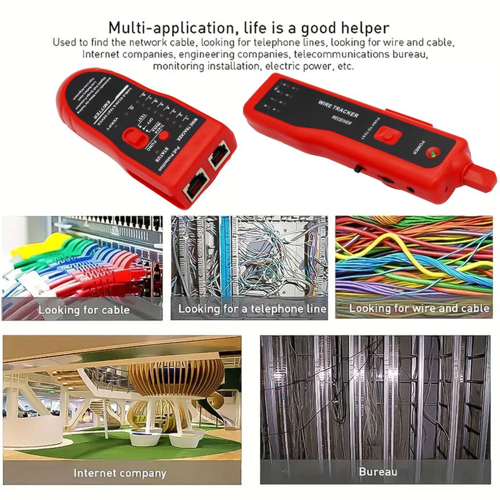Handheld cable tester multifunctional cable inspection wire measuring instrument for network maintenance telephone line test