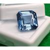 Asscher Natural Teal Blue Tourmaline 11-13 Ct VVS Certified Loose Gemstone