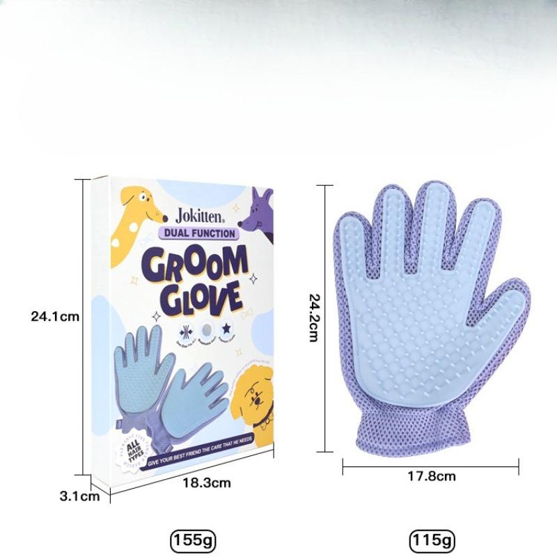 Pet Hair Removal Dual-purpose Double-sided Stroking Cats Gloves Cat Hair Brush Hair Removal Dog Hair Cleaner Cat Gloves Supplies