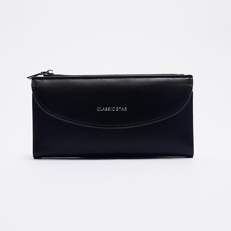 

2025 новый женский кошелек длинный клатч многофункциональная женская сумка большой вместимости чёрный
