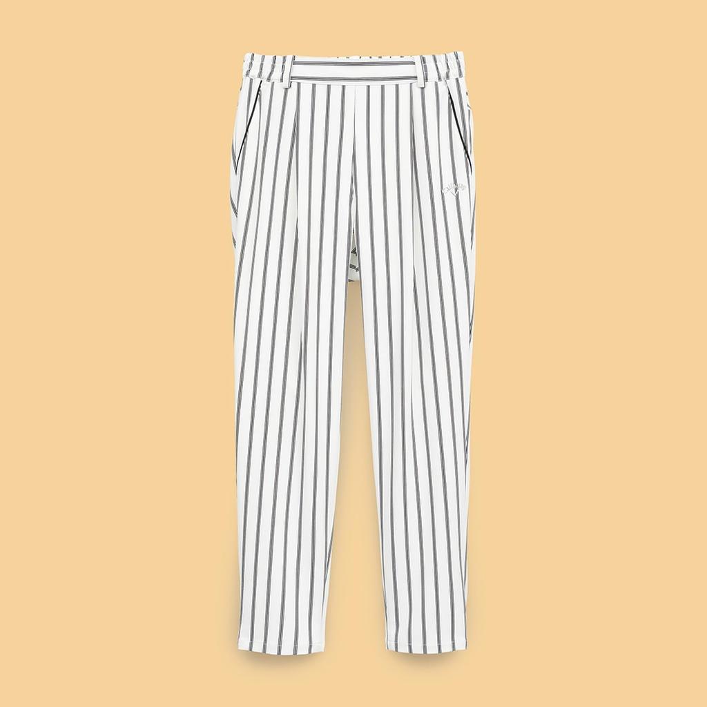 Jogger Pants Stretch Stripe Golf C25126204 LL [Callaway] Women's (8-Way Pattern) / / 1030_White