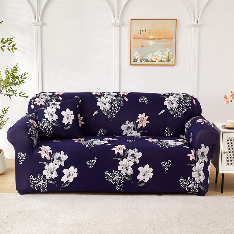 1pc Stretch Sofa Slipcover, Printed Non-slip Sofa Cover, Couch Cover Four Seasons Universal Furniture Protector for Living Room