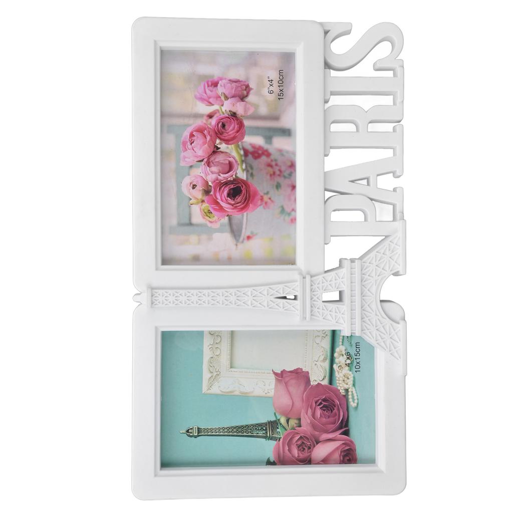 2PCS Rectangle Photo Frame Home Decorative Photo Frame 2 Hole Wedding Picture Frame for Bedroom Party
