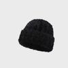 White versatile hat in autumn and winter, cold hat in autumn and winter, warm big head, winter ear protectors, plush knitted wool hat