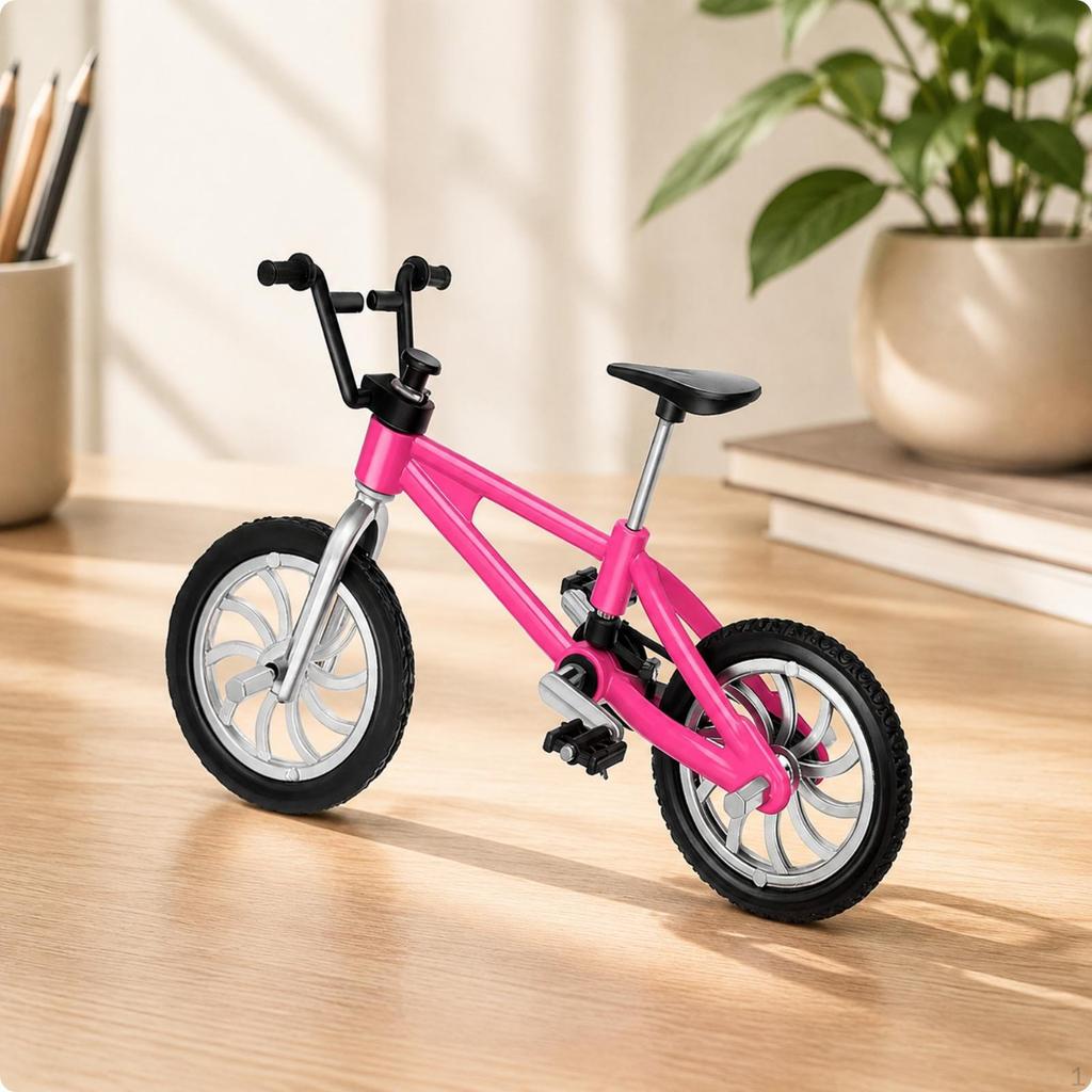 Realistic Alloy Cycle Model | Sturdy Metal Frame, Compact Desk Display Size, Miniature Toy Bike