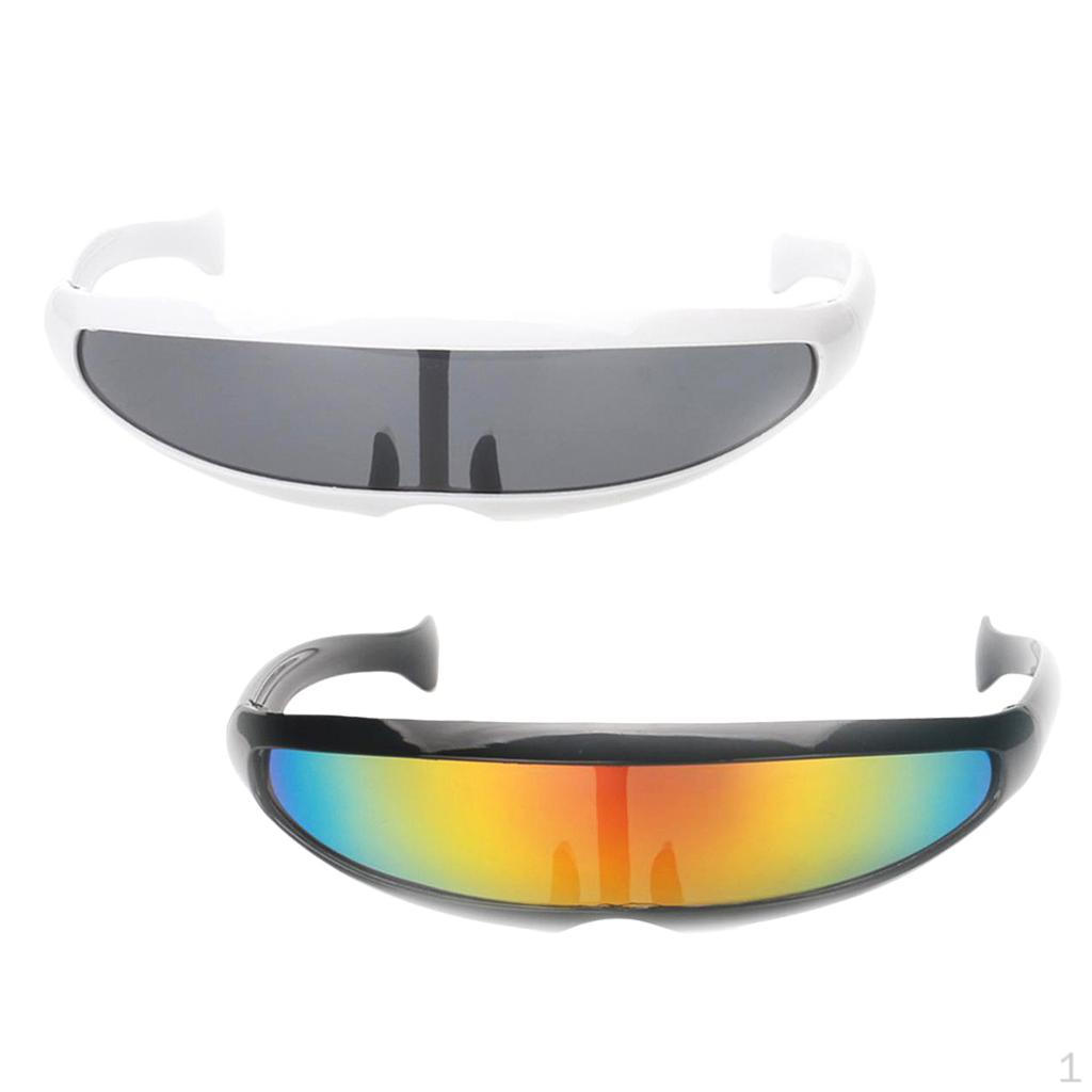 

2 шт., новые футуристические зеркальные солнцезащитные очки для вечеринки