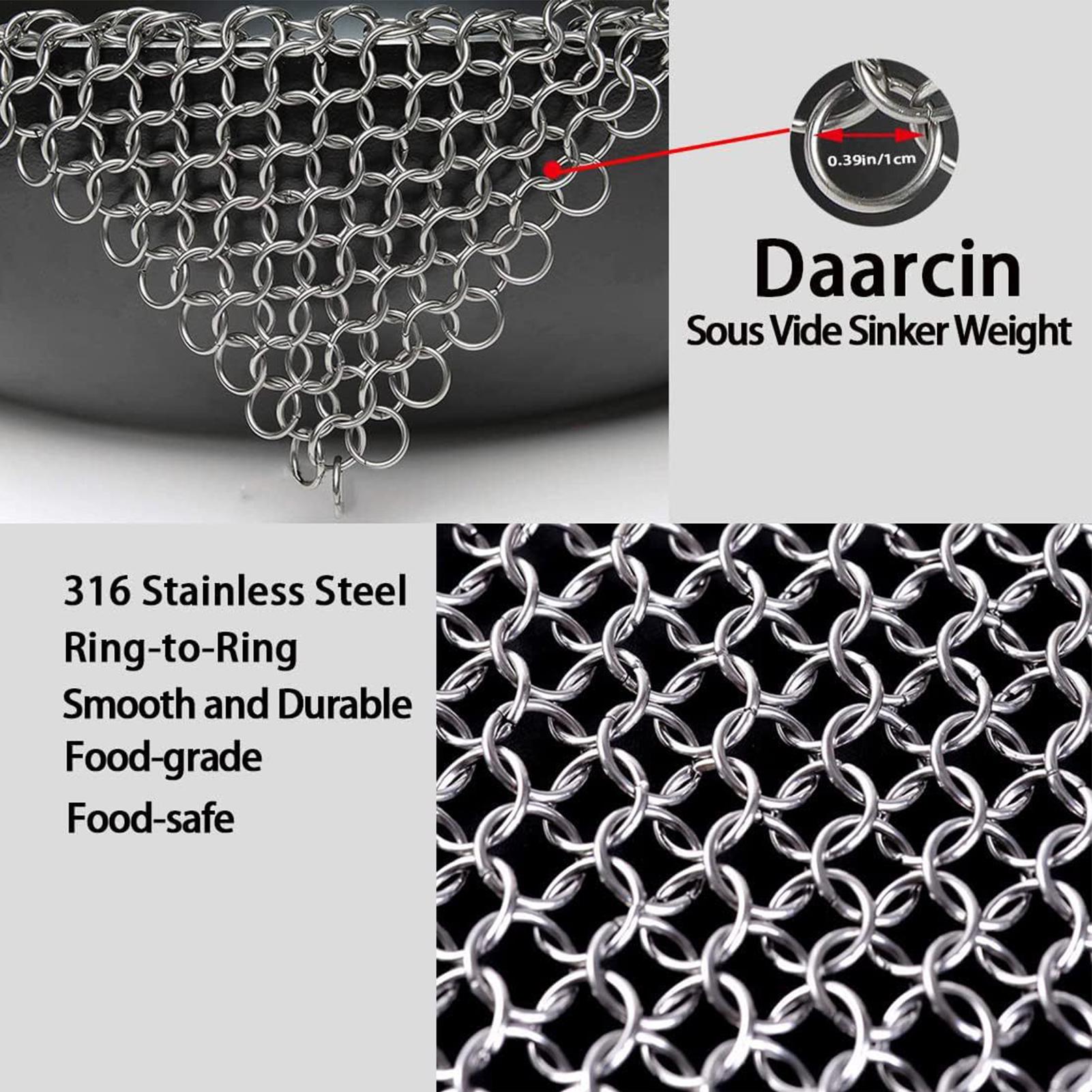 

Sous Vide Chain Weight Stainless Steel Weight Full Submersion Cooking Mesh Net For Healthy Meals Sous Vide Weight CN
