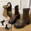 New Autumn Martin Boots Women's Versatile Thick-soled Heightening Short Boots Fashion Casual Versatile Short Boots Women