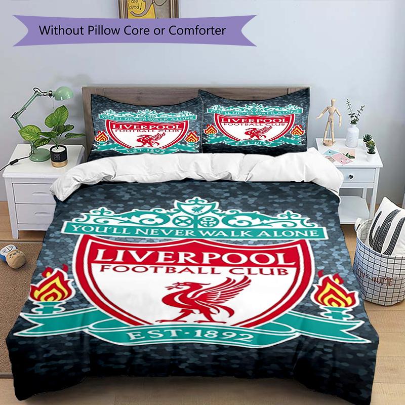 3pcs Duvet Cover Set (1*Duvet Cover + 2*Pillowcase, Without Core),Football team.C Print Bedding Set, Bedroom Decor, All‑Season, Birthday Gift