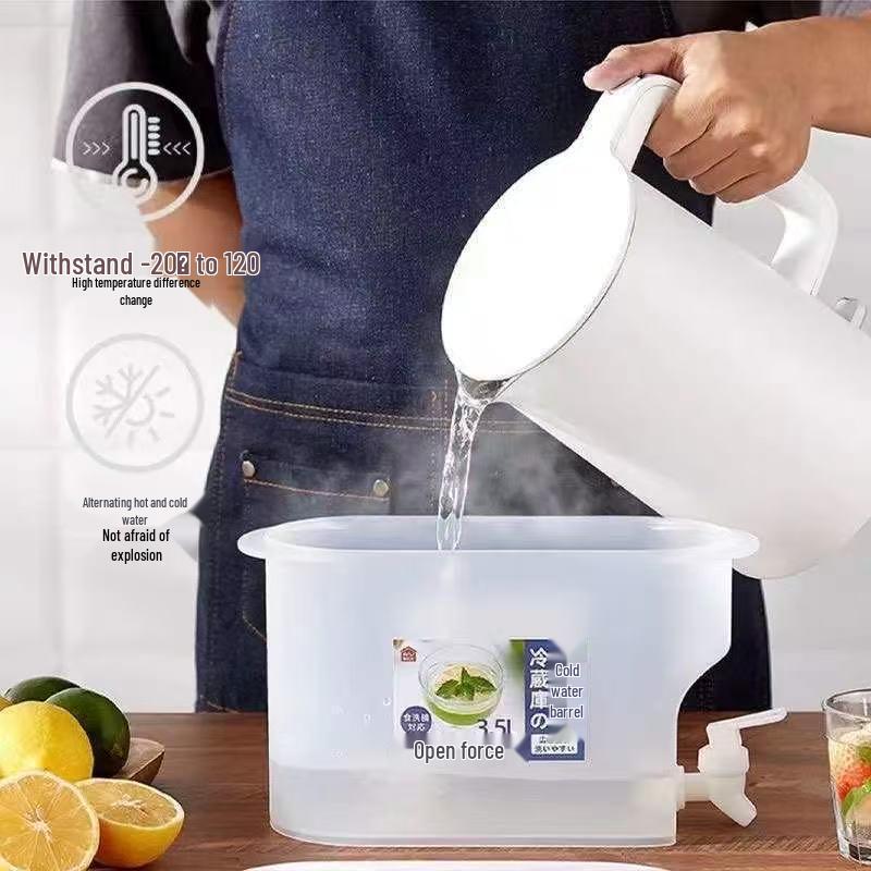 Large Capacity Cold Water Kettle with Faucet for Beverages and Juice