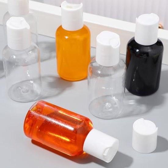 Sosoport 12 Pack Refillable Plastic Travel Bottles 75ml Convenient Storage Containers Face Toner Body Lotion Abrasion Resistance No Odor Ideal Trips