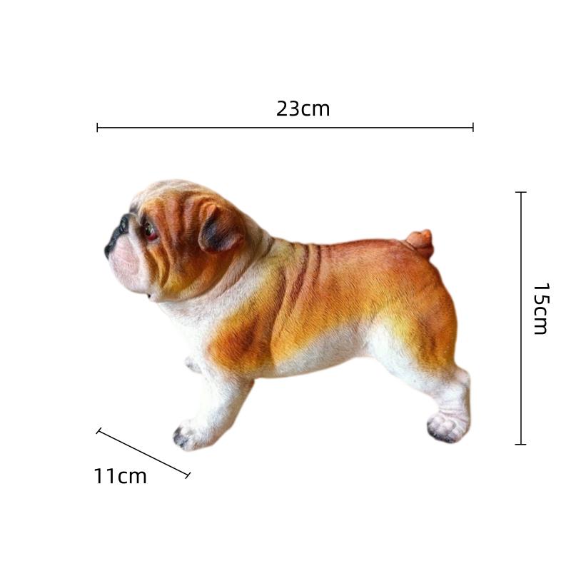 

BRResin Handicrafts Creative and Cute Realistic Puppy French Bulldog Decorative Item Dog Outdoor Garden and Courtyard DecorationEY