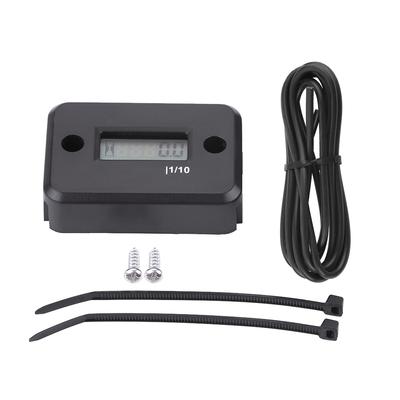 Digitaler Betriebsstundenzähler Timer für Benzinmotor Rennmotorrad ATV Rasenmäher Schwarz