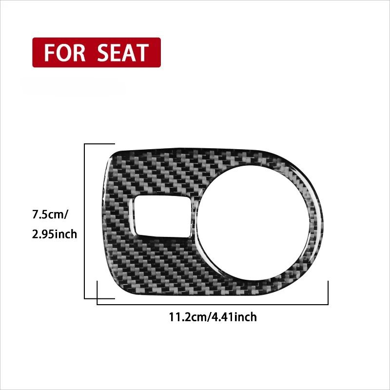 Real Soft Carbon Fiber Sticker LHD RHD Car Headlight Switch Frame Trim For Seat Leon 2005 2006 2007 2008 2009 2010 2011 2012