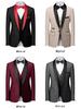 Men's Plus Size Business Casual Suit Three-Piece Set for Weddings and Events