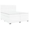 Maison Exclusive - Sommier à lattes de lit avec matelas Blanc 200x200cm Similicuir