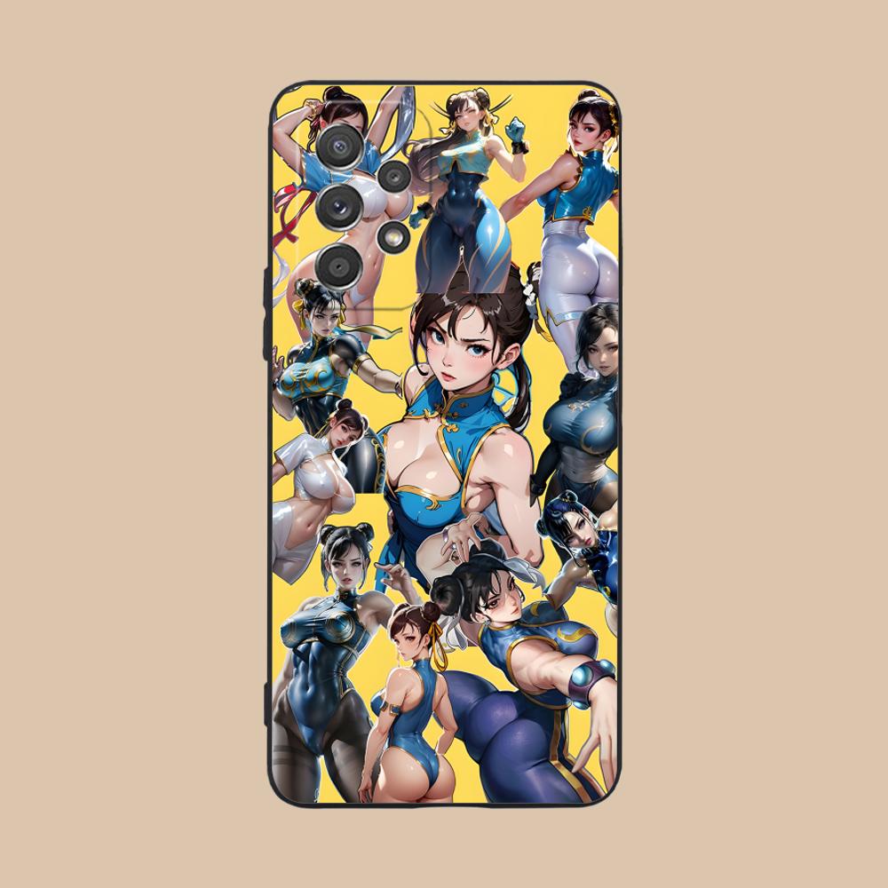 Street Fighter Chunli Phone Case for Samsung Galaxy A56 55 54 53 52 51 36 35 34 23 16 15 5G Colorful Cover Cover Luxury Pretty