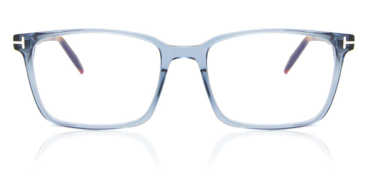 

Tom Ford Ft5802 B Blue Light Block 090 Men Eyeglasses Transparent Blue/55
