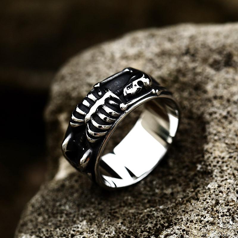 Beier One Piece Sale Unique Thin Skull For Boy And Girl Stainless Steel Lady's Finger Ring BR8-373