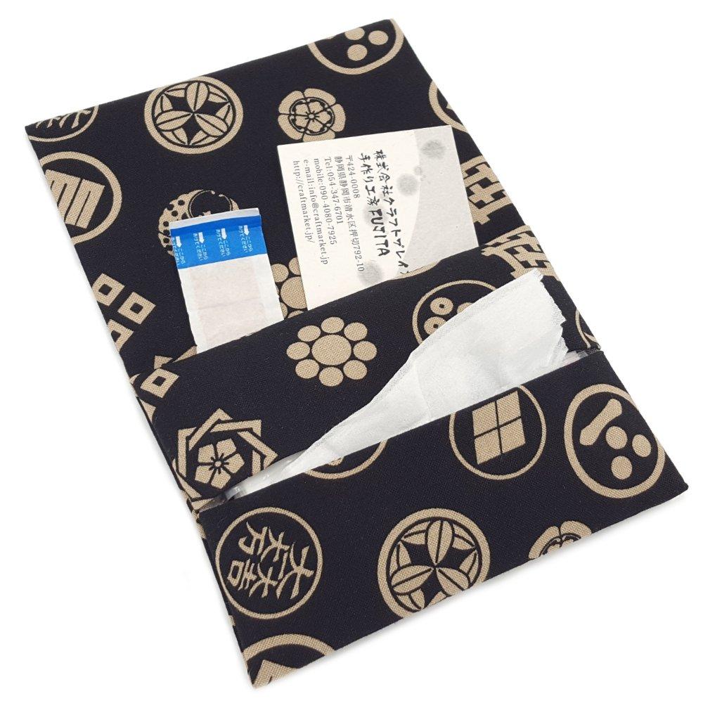 Pocket Tissue Case [Made In Japan] Family Crest Pattern with Pocket Tissues, Handmade, Japanese Pattern, Japanese Accessories, Japanese Goods