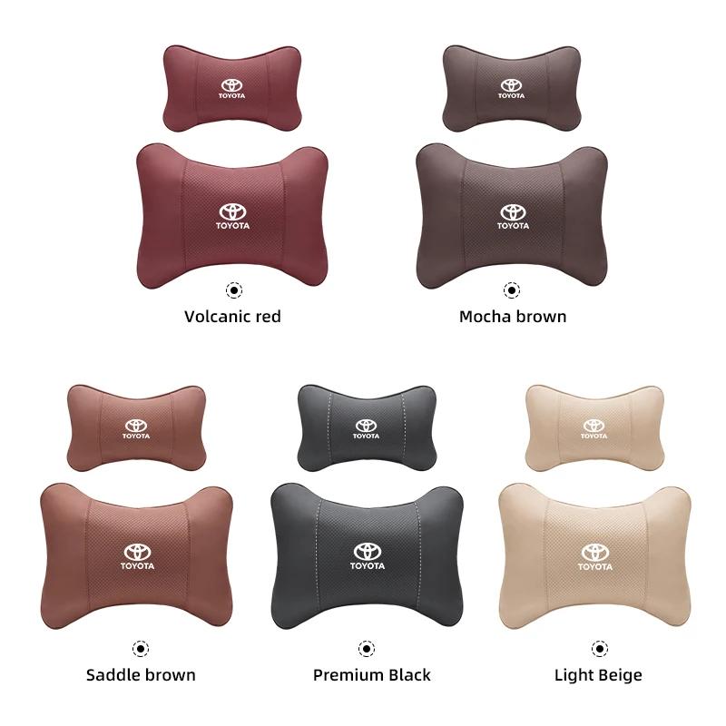 

Toyota 2026 New Hub Caps 1Pcs Car Seat Memory Foam Headrest Auto Logo Neck Pillow Toyota Corolla Yaris Aygo Car Sticker TZ Mocha Brown