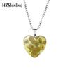 Beautiful Heart-shaped Necklace Featuring Van Gogh's Starry Night And Sunflower Design