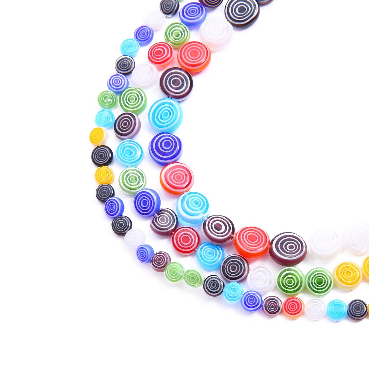 

6/8/10/12 мм разноцветные зимние бусины со звездами, свободные глазурованные стеклянные бусины лэмпворк для изготовления ювелирных изделий 04 6mm 65pcs