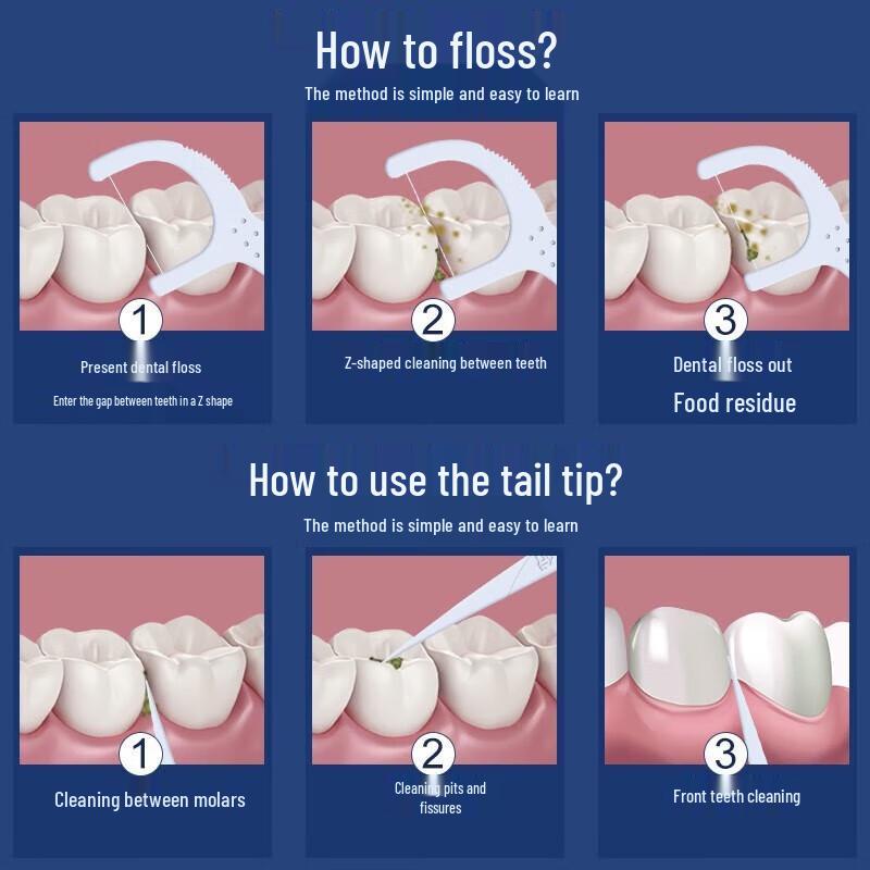 FAWNMUM Disposable Dental Floss Picks