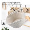 Storage Basket Household Cotton Woven Finish Basket Nordic Small Hanging Basket Cotton Rope Storage