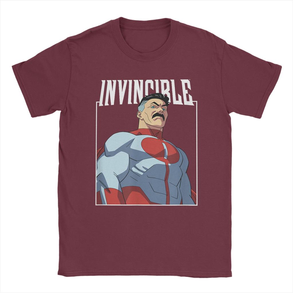 Men T-Shirt Invincible Omni-Man Character Awesome Cotton Tee Shirt Short Sleeve Anime Cartoon T Shirt O Neck Clothes New Arrival