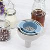 4 In 1 Funnels BPA-Free Food Grade Oil Funnel with Removable Strainer Mini Funnels Plastic Funnels for Oils Fluid Spice Powder
