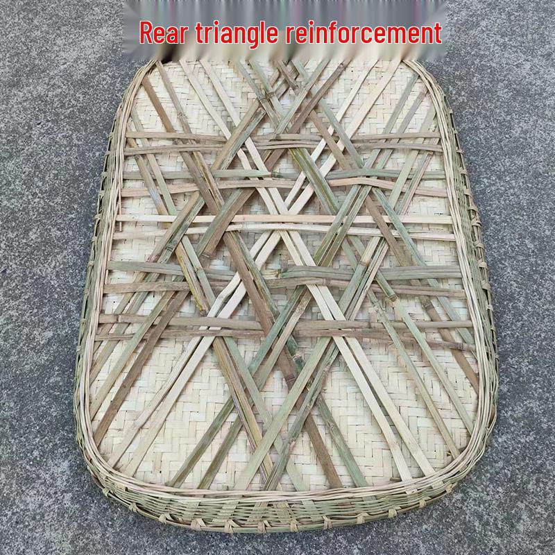 

Bamboo Hand-Woven Rectangular Winnowing Basket for Drying Grains