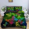 Butterfly Duvet Cover Set Colorful Butterfly Heart Shape Comforter Cover Spring Fresh Style Animal Polyester Bedding Set Girls